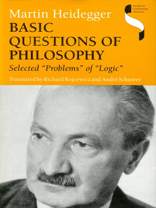Title details for Basic Questions of Philosophy by Martin Heidegger - Wait list